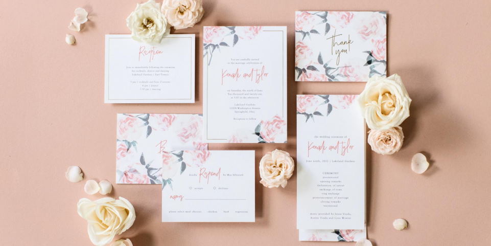 wedding invitations set